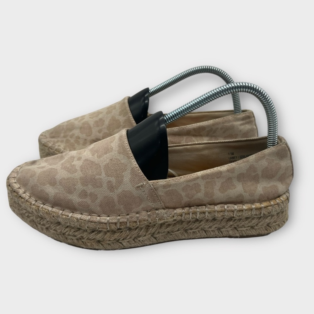 Splendid Women's Laney Slip On Shoe Size 9.5 Platform‎ Espadrille Tan Leopard - Picture 6 of 6